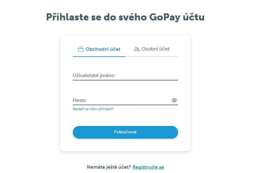 gopay prihlásenie