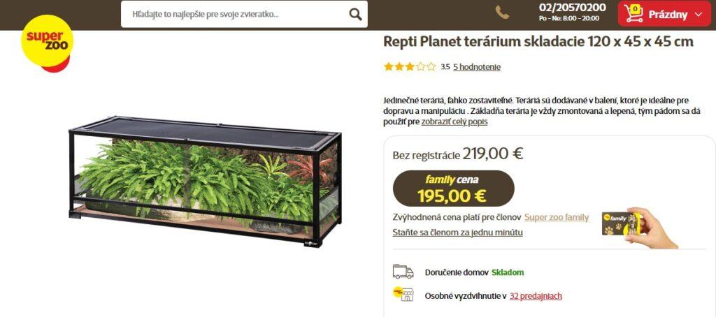Suchozemská korytnačka - cena a starostlivosť v Super Zoo