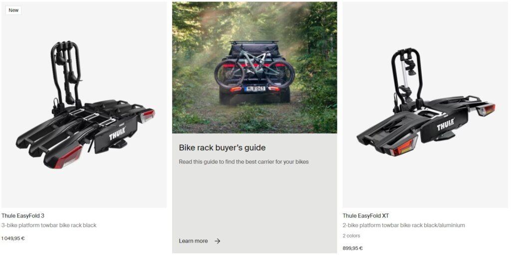thule nosic na bicykel