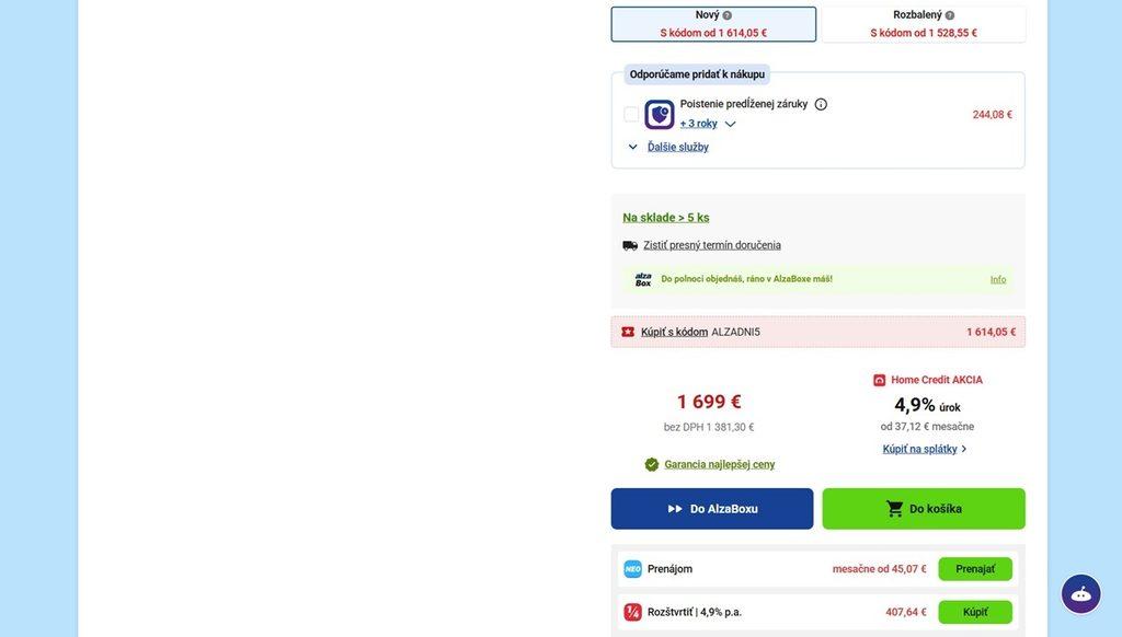 alza skúsenosti slovensko
